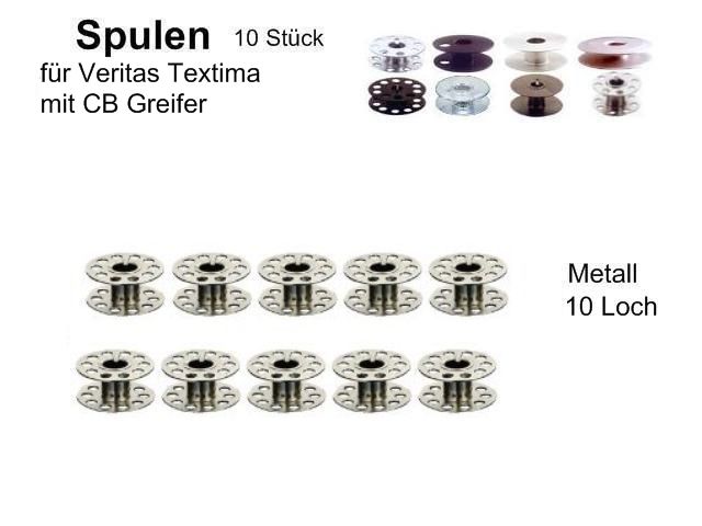 Spulen für viele Veritas// Textima 21x9 mm; 40 Stück ! Metall Schlitz