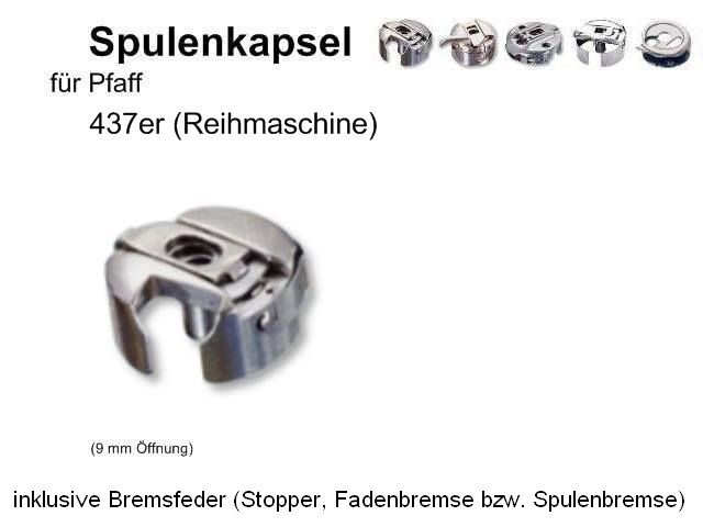 Spulenkapsel für Pfaff 437 Reihmaschine/ Kreuselmasch.